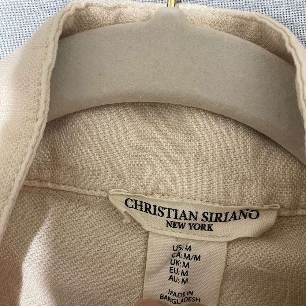 Christian Siriano Tan Utility Jacket size M - Picture 5 of 7